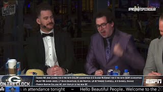 Pat McAfee Show - Mad Mel PUNCHES table after Packers draft pick