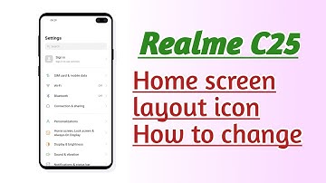 Realme C25 , Home screen layout icon How to change
