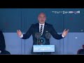 رئيس الفيفا يرحب بالجماهير الحاضرة في ملعب إفتتاح كأس العالم 2018 بروسيا باللغة العربية