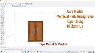 How to Make a Butterfly-Style Living Room Door in SketchUp || Easy & Fast Method screenshot 5