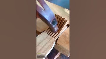 Traditional Japanese Wood Joinery Technique Using Chisel and Hammer