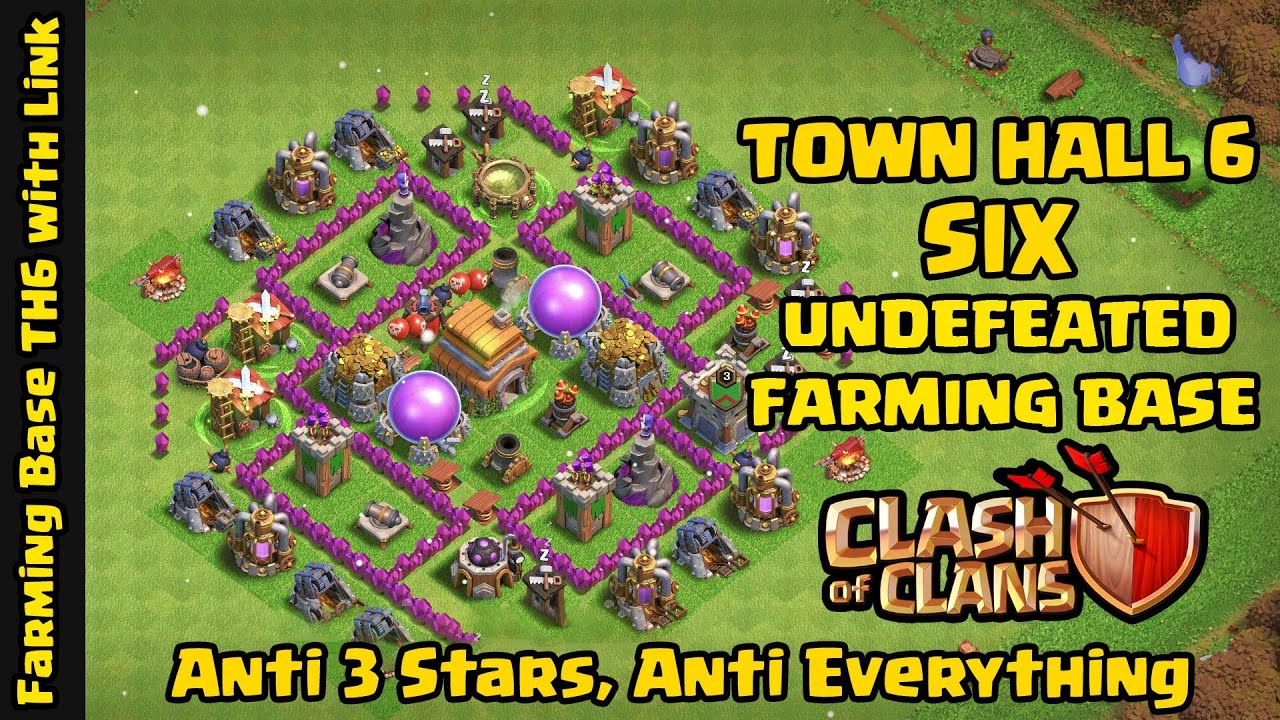 Undefeated Town Hall 6 Farming Base Anti Everything Town Hall 15