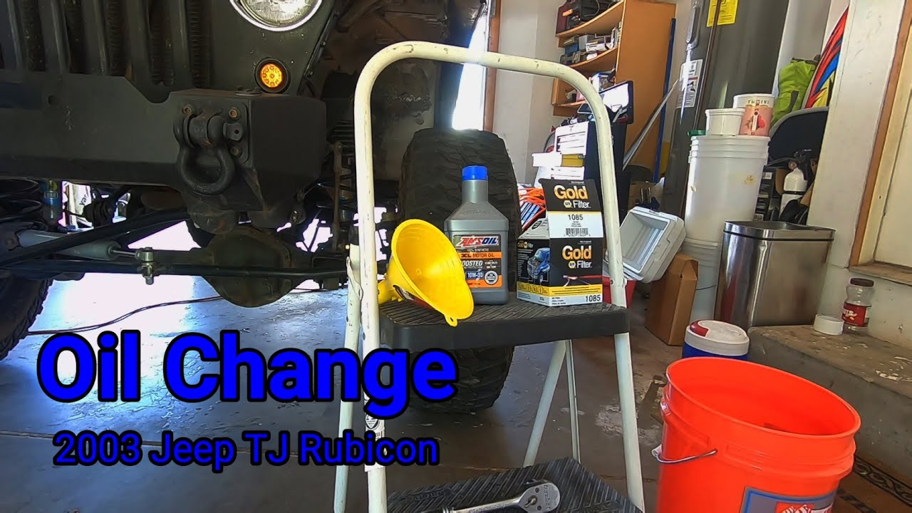 How to change the oil on a 2003 Jeep Wrangler TJ  (Rubicon) - YouTube