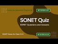 SONET Quiz Questions Answers | SONET Class 12–9 Notes PDF | Networks Ch 26 Quiz | Download App