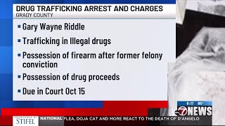 Grady County man faces several drug charges after allegedly trafficking meth