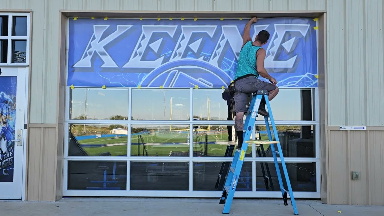 Perforated Window Graphics Installation