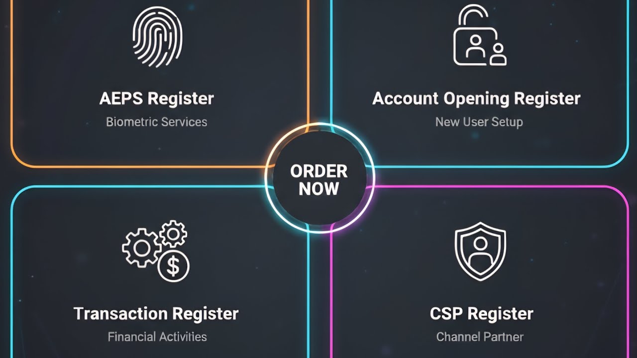CSPs Register, AEPS Register, Account Opening Register & Transaction Register Order Online, Shop