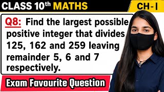 Find the largest possible positive integer that divides 125.. | Class 10th Maths ch 1 Pyq | CBSE 