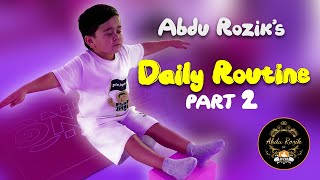 Abdu Rozik's 👦 Daily Routine - PART 2  | Stretching class 🧘| Lunch 🥣🍔