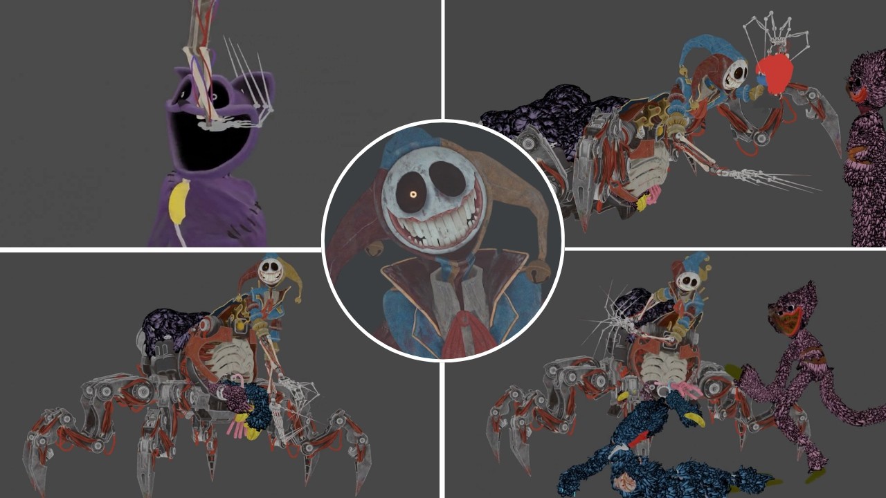 Poppy Playtime All Prototype Animations Behind The Scenes (CHAPTERS 2-5)