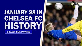 28 January in Chelsea FC History | Eidur Gudjohnsen's Bicycle Kick | Statistics | Birthday