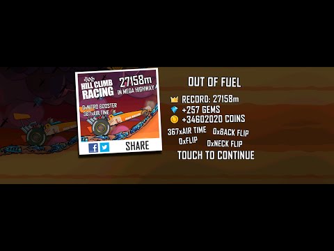 Hill Climb Racing Dragster Mega Highway 27158m New Map Gameplay