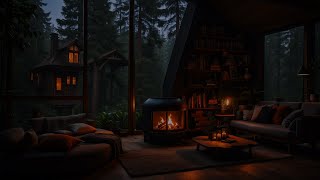 Cozy Up with Rain and Fireplace for Ultimate Relaxation - Calming Ambiance for Stress-Free Living