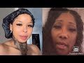 Chrisean rock calls out blueface mom for talking about jr looks she responds