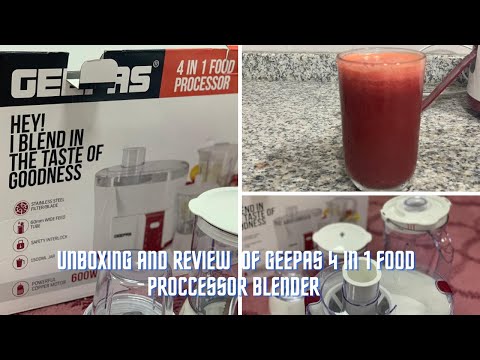 MULTIPURPOSE 4-IN-1 FOOD PROCESSOR Geepas GSB9890 4-in-1 Food Processor ABC juice fairness juice