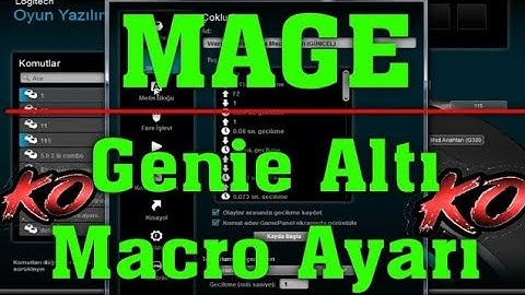 Mage Genie Altı Macro Ayarı LOGİTECH G300S #MacroTV
