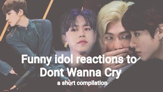 Funny Idol Reactions to Don't Wanna Cry (SEVENTEEN 세븐틴)