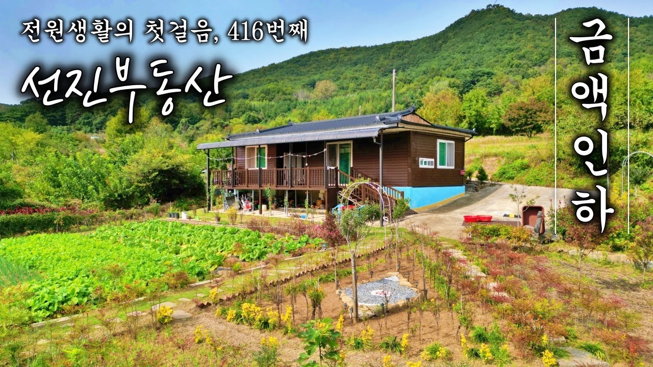 🔽 가격 인하! 큰 맘 먹고 내렸어요. 정원은 작품, 조망은 힐링! 조경사의 손길이 담긴 전원주택 매매. 선진부동산 합천. 416번