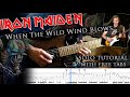 Iron Maiden - When The Wild Wind Blows Dave Murray&#39;s solo lesson (with tablatures &amp; backing tracks)