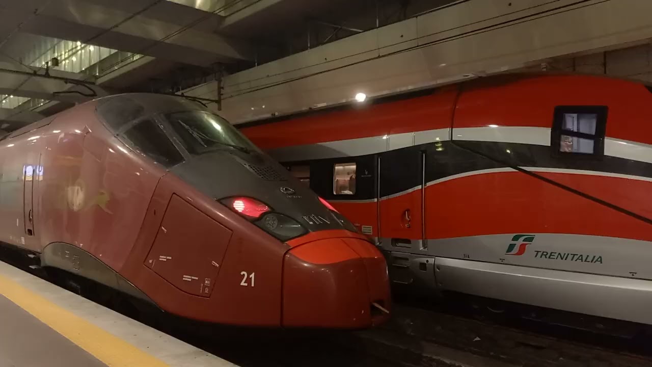 L'ultimi treni Alta Velocita del 2023 alla stazione di Bologna Centrale AV