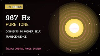 967 Hz Pure Tone - 10 Hours - Dark 3D Screen - Connects to Higher Self, Transcendence
