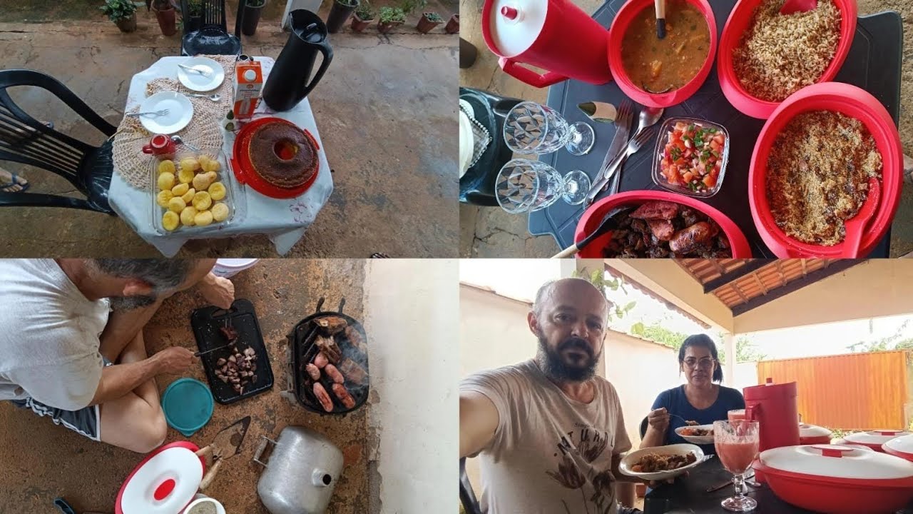Meu marido fez costela na brasa pro almoço de domingo,fiz bolo de milho 🌽 pro café da tarde 
