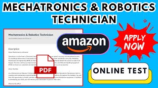 Amazon Mechatronics Robotics Technician Role Mechanical Electrical Engineers Can Apply