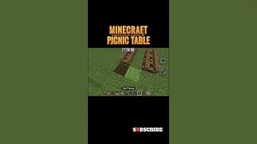 😍🤩Minecraft Picnic Table tutorial 🥰😈 #minecraft #shorts #minecraftbuild