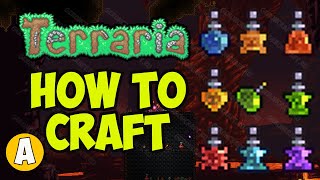 Terraria how to make potions (EASY) | Terraria 1.4.4.9 | Terraria how to make potions table