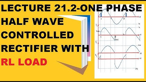 Lecture 21.2 | one phase half wave controlled rectifier with RL load | parameter calculation