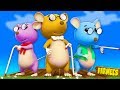 Drei blinde Mäuse | Kinderreime Kinder Lieder | 3DRhyme | Farmees Song for Kids | Three Blind Mice