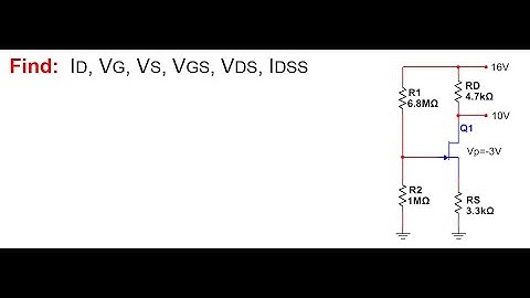 Voltage Divider Bias JFET | Calculate Current & Voltage | JFET Biasing Tutorial 15
