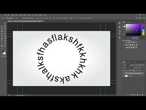 شرح طريقة الكتابة بشكل دائري علي الفوتوشوب بطريقتين مختلفتين