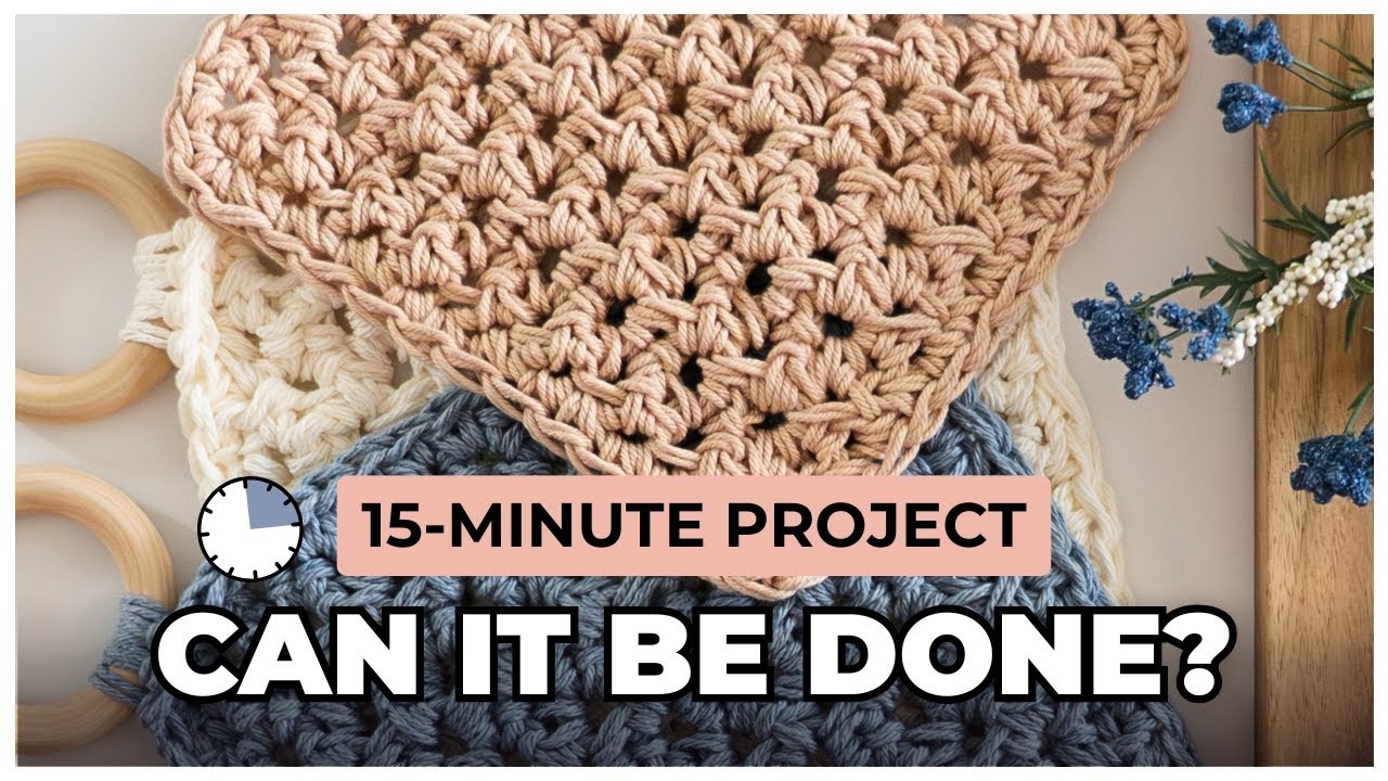15 Minute Crochet Challenge: Dishcloth Edition!