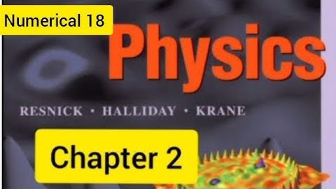 Halliday resnick Krane-/volume1 - chapter 2/ Numerical 18 in Urdu/Hindi explanation