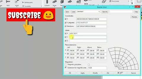 how create radial grid In tekla/ टेकला मे रेडिअल ग्रीड कैसे बनाये !create RADIAL GRID in Trimble
