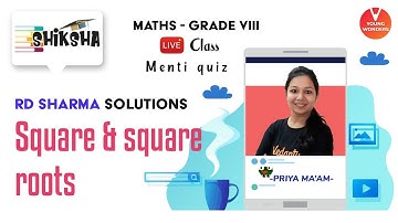 RD Sharma Solutions: Square And Square Roots | Class 8 Maths Chapter 3 | NCERT | Priya Ma