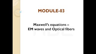 Module 3 Optical fiber