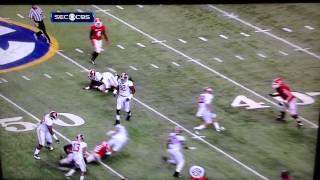 Quinton Dial Cheap Shot on Aaron Murray 2012 SEC Championship UGA Alabama Dirty Play Cheap Shot