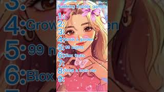 #roblox favorite games and games I never played. I think I played all of them.