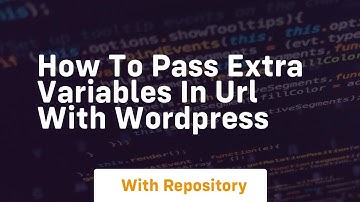 how to pass extra variables in url with wordpress