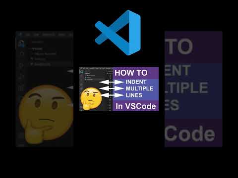 How To Indent Multiple Lines VSCode #vscode #visualstudiocode #coding #programming #webdevelopment