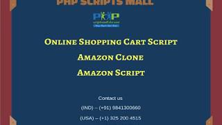 Best Online Shopping Cart Script | Amazon Clone | Amazon Script (2018)