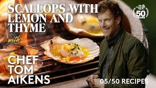 Big Green Egg | 50 years | 50 recipes | Tom Aikens Scallops with lemon and thyme