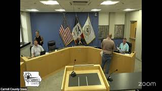 Carroll County Iowa Board of Supervisors Meeting 2026 9 00 CST