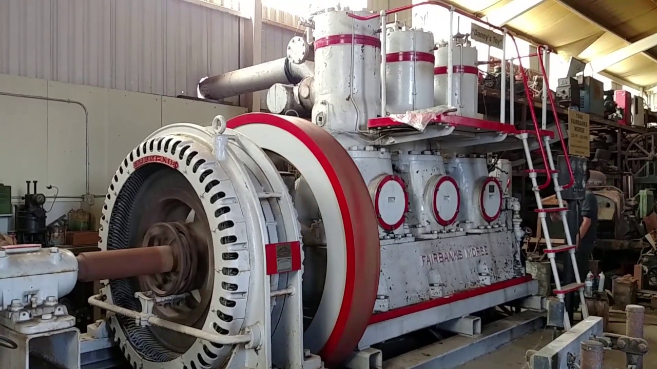 3 Cylinder Fairbanks Diesel Generator Engine YouTube