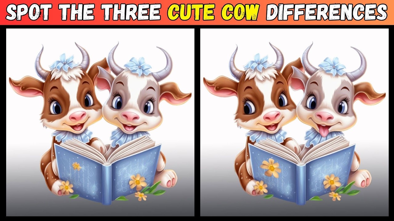 【Spot the Cute Cow Differences】😍🐮 Only 2% Can Find All 3