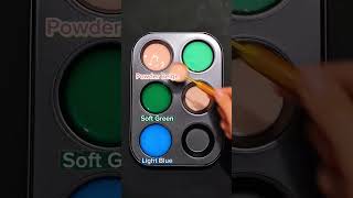 Neutral to Nature | Beige, Green &amp; Blue Color Mixing Aesthetic 🌍 #colorpalette #colortheory #colors