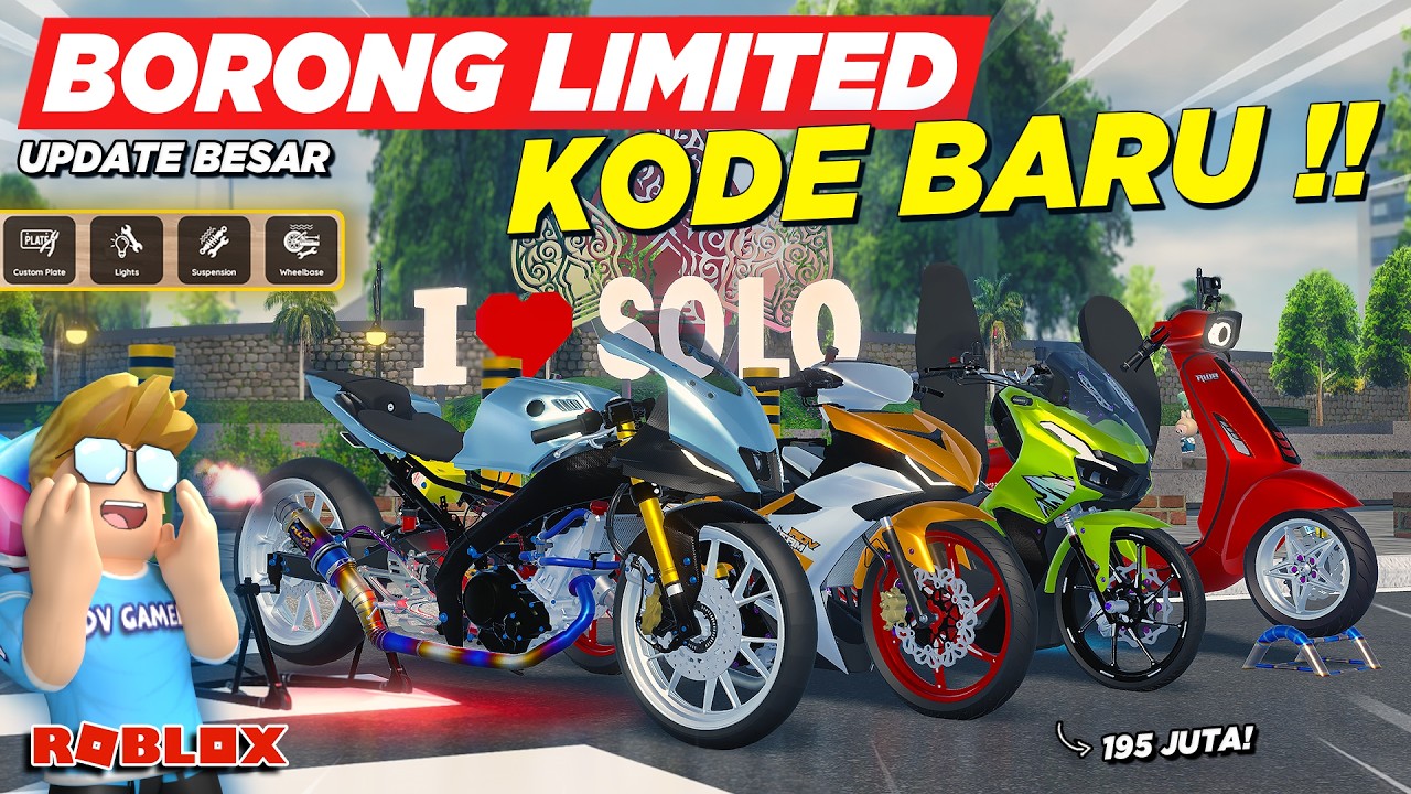 RDID UPDATE MAP BARU !! BELI SEMUA MOTOR DRAG LIMITED VIETNAM STYLE KODE REDEEM 195 JUTA - Roblox