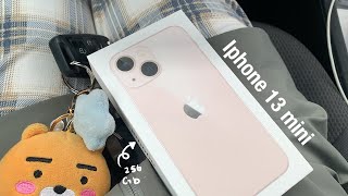 Iphone 13 mini unboxing | Pink 256gb | Accessories